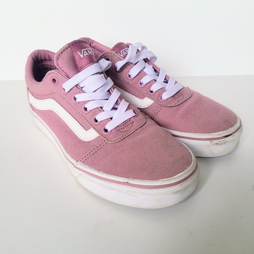 Vans Off The Wall Old Skool Pink/True White Skate Sneakers Women's Size 7 - Picture 2 of 10
